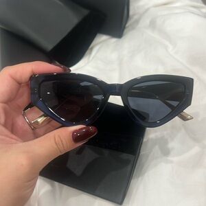 Navy and gold new cat eye Dior sunglasses